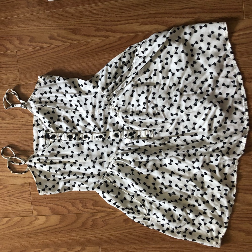 Cute bow design mini dress